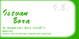 istvan bora business card